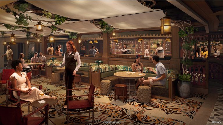 Concept art of Skipper Society onboard the Disney Treasure