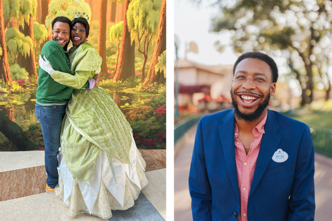 Myles Taylor poses with Tiana and smiles in a headshot