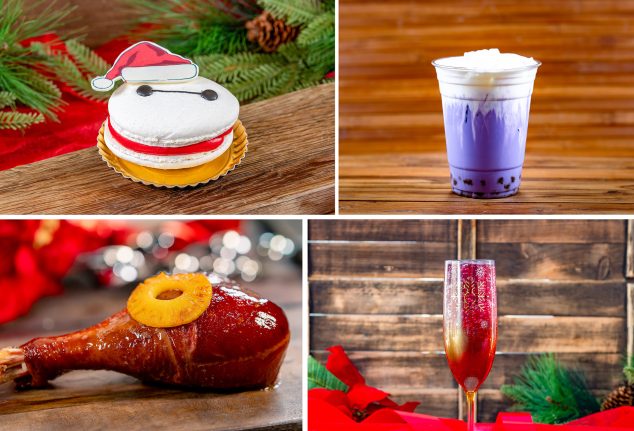 Various Food and Beverages Collage - Disneyland Resort Holiday Food 2024