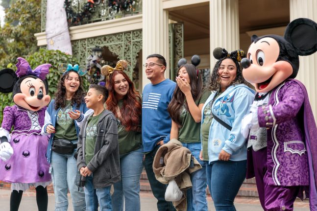 David and his family are surprised by Mickey Mouse and Minnie Mouse with a sailing on the Disney Treasure